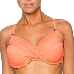 Swim Systems C794 Nectar Coral Crossroads Underwire Bikini Swim Top - NWT